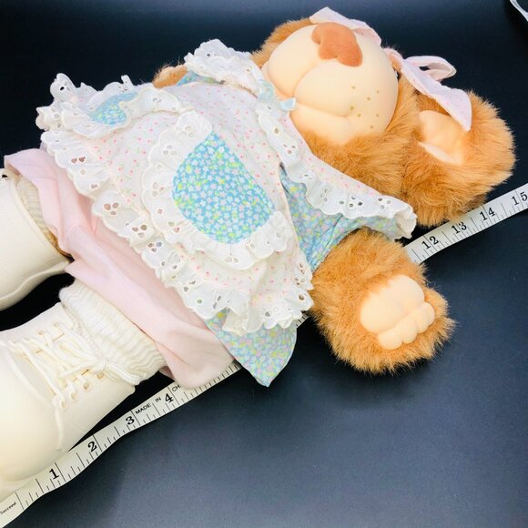 Vintage 1985 FURSKINS Xavier Roberts PERSIMMON Teddy Bear Plush: 15" - Coleco - Picture 15 of 16